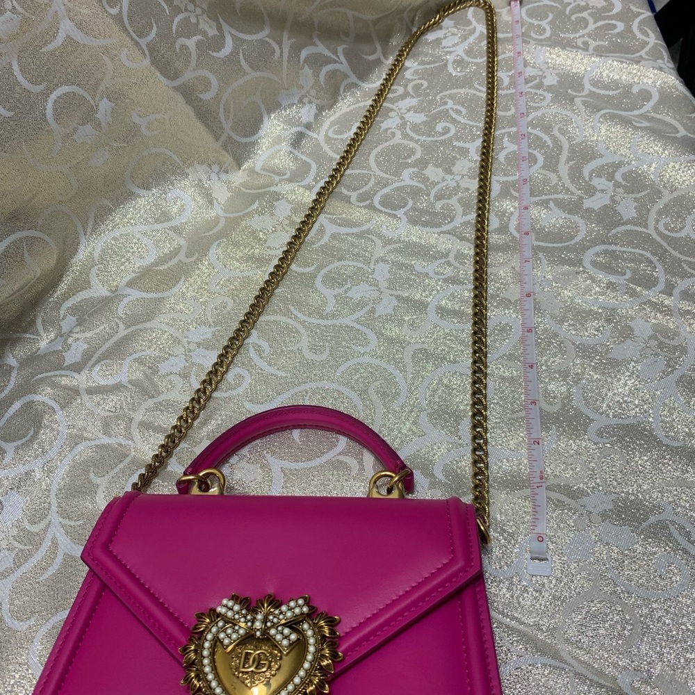 RESERVED Dolce & Gabbana Pink Mini Bag with Gold Accents - Picture 3 of 8